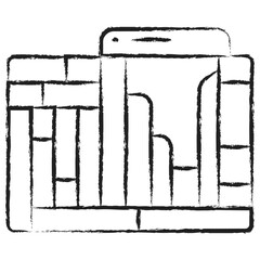 Hand drawn Sacsayhuaman icon