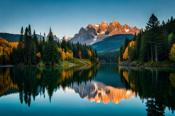 reflection in the mountains