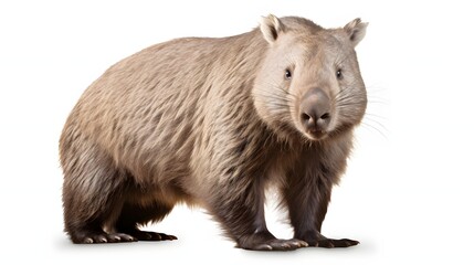 wombat on a white background