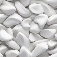 Obraz premium Abstract 3d white background, organic shapes seamless pattern texture.