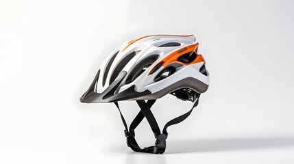 bike helmet on a white background - obrazy, fototapety, plakaty