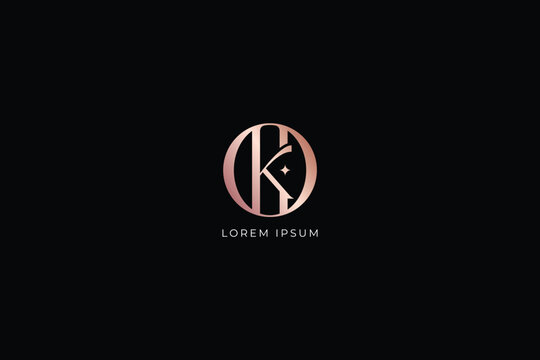 ohk letter modern luxury style fashion brand luxury style design modern style creative golden wordmark design typography illustration, ok wordmark, ko logo