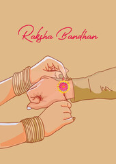 Happy Raksha Bandhan Poster, Template. A cut poster for branding, advertising and Social media post