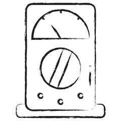 Hand drawn Voltmeter icon