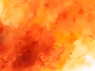 Fiery Yellow and Brown Abstract Watercolor: Grunge Art Design