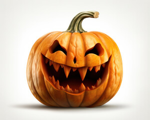 Halloween pumpkin. Jack of the Lantern. White background.