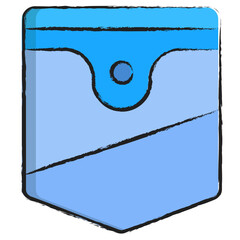 Hand drawn Pocket icon