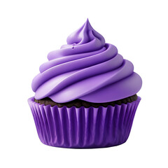 isolated purple cupcake