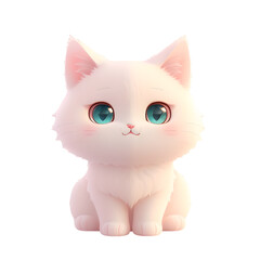 cute 3D pink cat