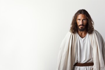 Religious concept of the son of god bible jesus christ, copy space background banner, utilization church faith in the almighty