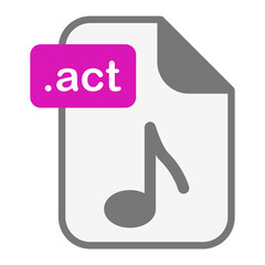 ACT Audio Icon in SVG - Sound Format Symbol