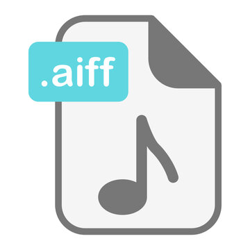 AIFF Audio Icon, High-Quality AIFF Format, Music File Illustration, Digital Audio Graphic, Sound Recording Symbol