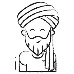 Obraz premium Hand drawn Men icon