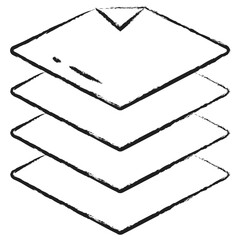 Hand drawn layers icon