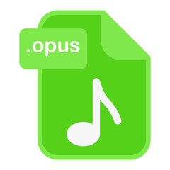 Opus Audio File Icon - High-Resolution Multimedia Symbol