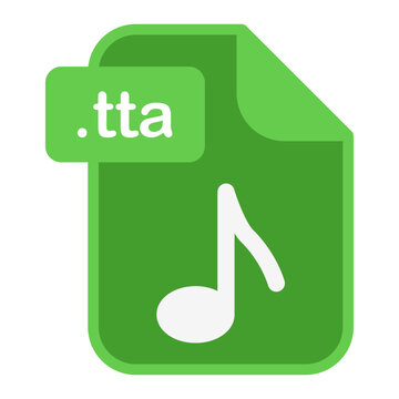 TTA Audio File Vector Icon - Music App Symbol