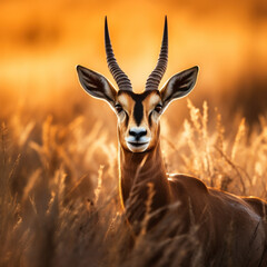 Antelope in its Natural Habitat, Wildlife Photography, Generative AI