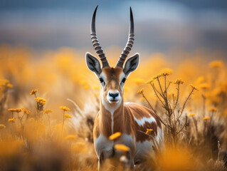 Antelope in its Natural Habitat, Wildlife Photography, Generative AI
