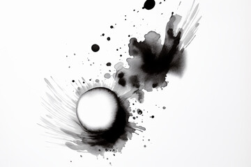 Abstract INK Art on White Background
Abstract art illustration featuring ink blots on a white background. 