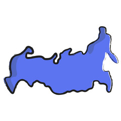 Hand drawn Russia Map icon