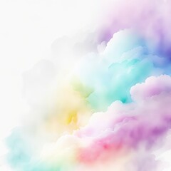 Fototapeta na wymiar clouds and rainbow