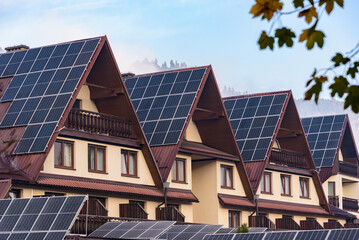 Roofs covered with photovoltaic panels
