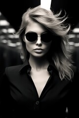 Elegant businesswoman, Portrait of a confident business woman wearing sunglasses.