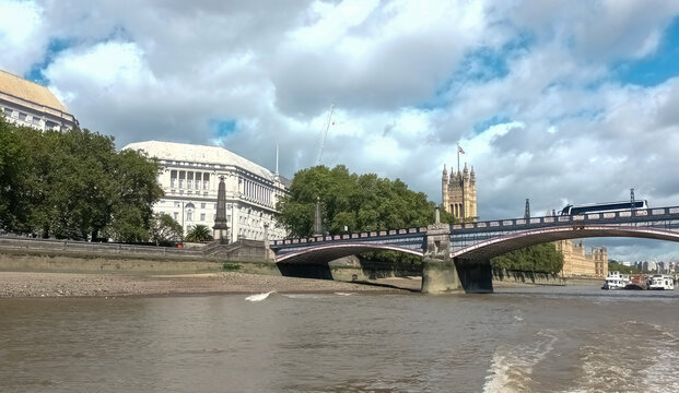 Millbank and Lambeth Bridge in Westminster, London, UK