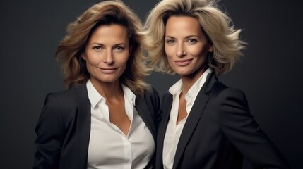 Happy group of mature business woman, Confidence and success concept.