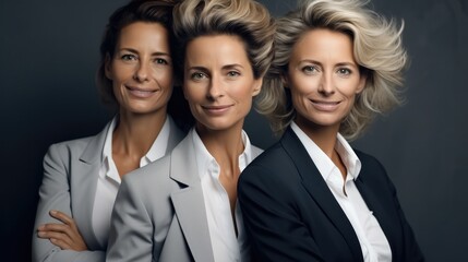 Happy group of mature business woman, Confidence and success concept.