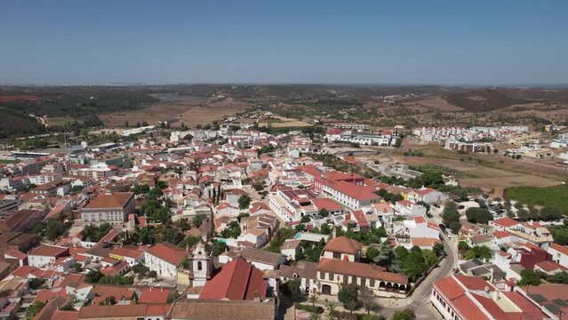 Aerial View Village of Silves in Portugal