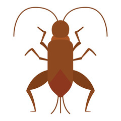 Isolated colored cockroach insect animal icon Vector