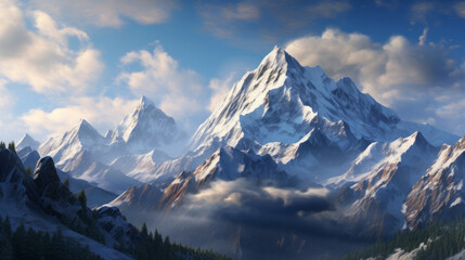 A breathtaking landscape painting capturing the