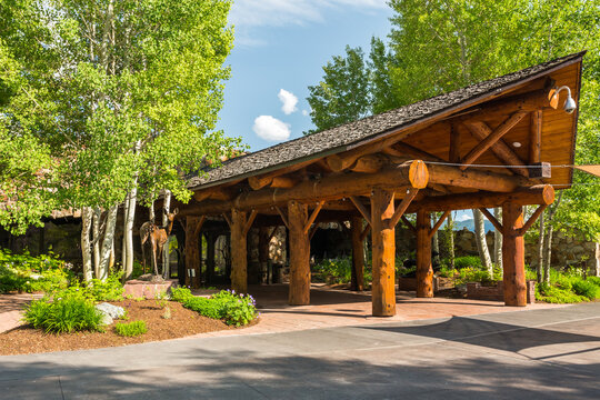 Building Of The National Museum Of Wildlife Art In Jackson, Wyoming