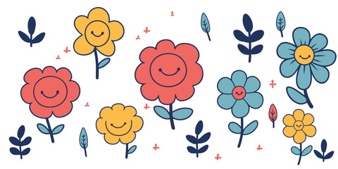 Flower Power Chronicles: Exploring Iconic 60s and 70s Vibes Through Cute Groovy Daisies