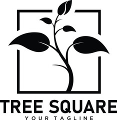 Tree Square Logo Vector | Tree Square logo designs concept vector, Creator logo design | Tree Logo template design 2023