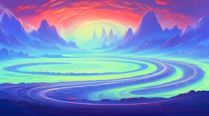 Mesmerizing swirl &ndash; landscape on a distant planet