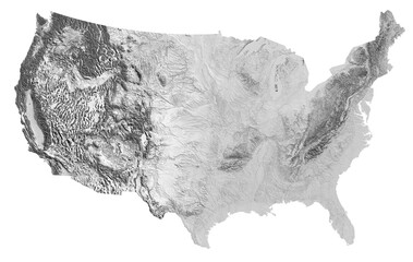 USA United States Relief Elevation 3D rendering Model High Quality © Rumi