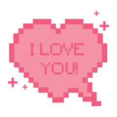 Isolated colored pixelated comic speech bubble chat Vector