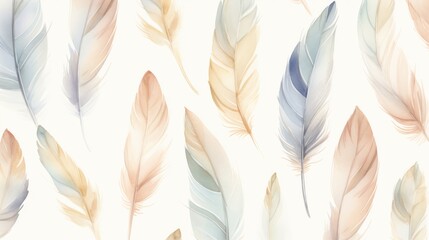 Photo of colorful feathers on a clean white background