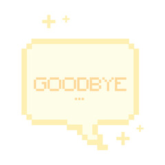 Isolated colored pixelated comic speech bubble chat Vector