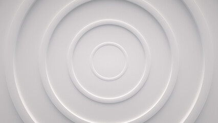 Fototapeta premium Wave from concentric circles, rings on the surface. Bright, milky radio wave abstract background.