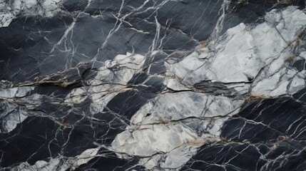 Photo of a close-up of a black and white marble pattern