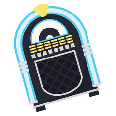 Isolated colored retro jukebox icon Vector