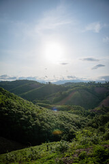 Fototapeta premium Scenery from a high mountain.