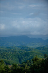 Naklejka premium Scenery from a high mountain.