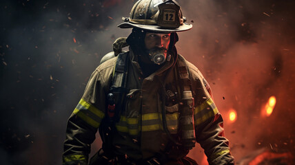 firefighter at work