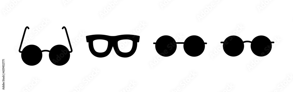 Wall mural Glasses icon vector. eye glasses icon. sunglasses