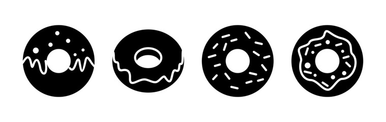 Donut icon vector. doughnut icon. donut logo