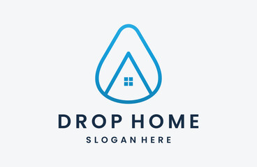 Drop home logo designs concept,logo symbol